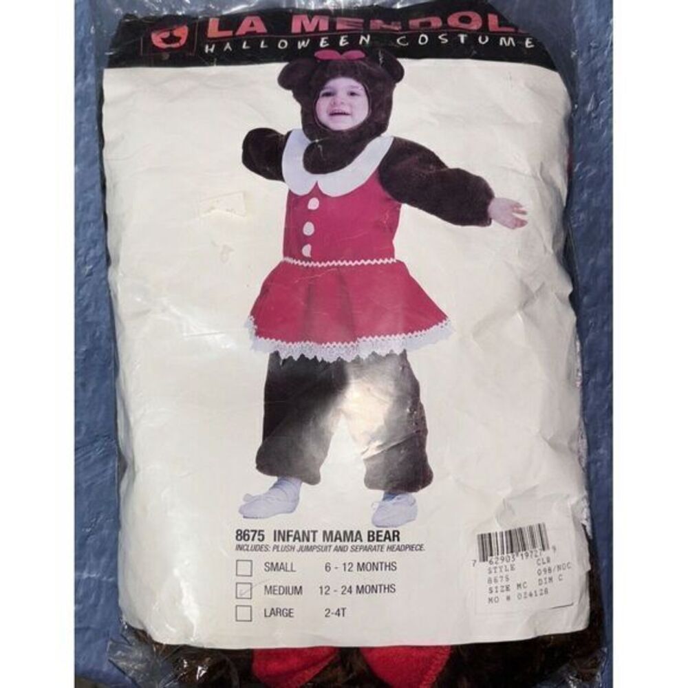 Infant Teddy Bear Costume - Medium  - Used Once Very Cute‎  Halloween Costumes